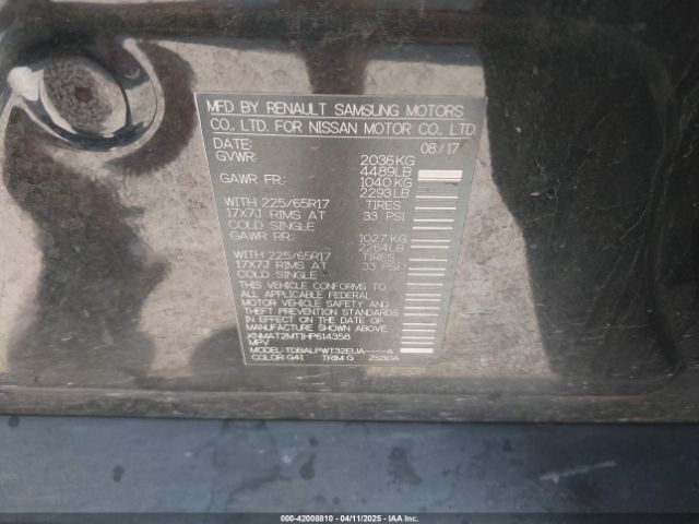 KNMAT2MT1HP614358 Nissan ROGUE S