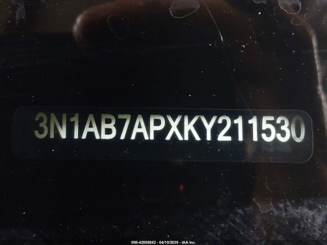 3N1AB7APXKY211530 Nissan SENTRA SL