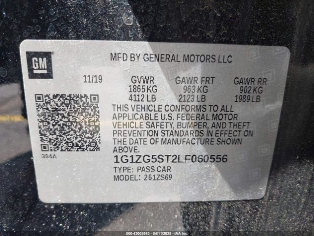 1G1ZG5ST2LF060556 Chevrolet Malibu Fwd Rs