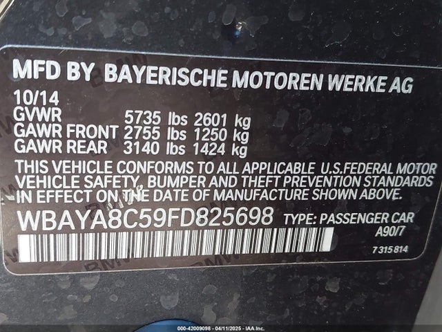 WBAYA8C59FD825698 BMW 750i / alpina b7