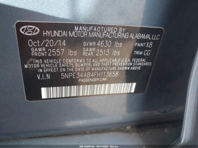 5NPE34AB4FH113658 Hyundai Sonata Limited 2.0t