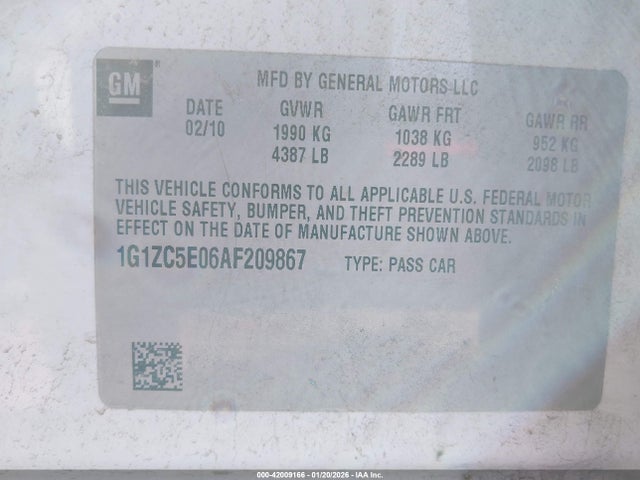 2010 CHEVROLET MALIBU 1G1ZC5E06AF209867 Photo 8