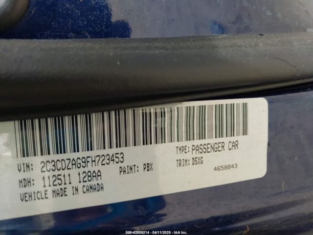 2C3CDZAG9FH723453 Dodge Challenger Sxt Or R/t