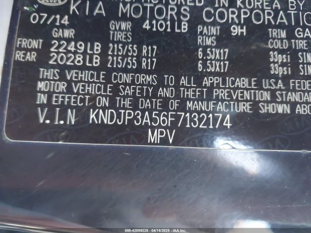 KNDJP3A56F7132174 KIA SOUL +