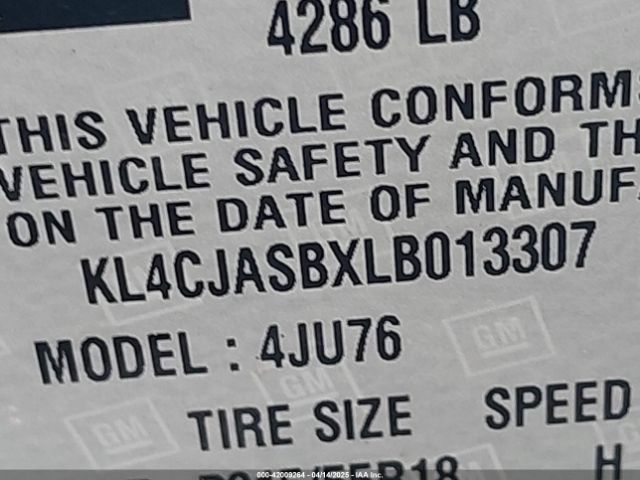 KL4CJASBXLB013307 Buick Encore Fwd Preferred