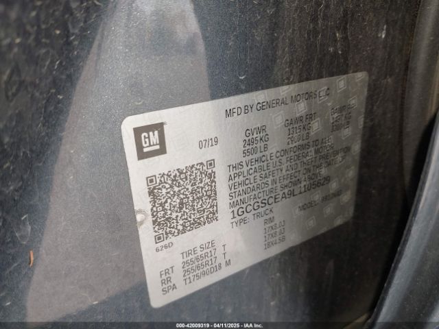 1GCGSCEA9L1105629 Chevrolet Colorado 2wd  Short Box Lt
