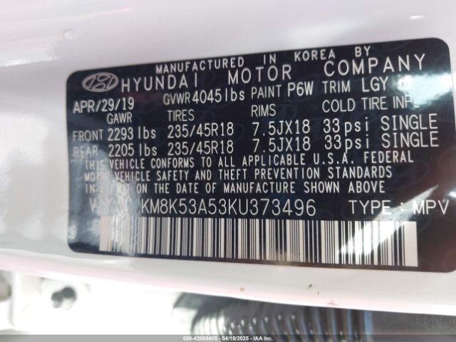 KM8K53A53KU373496 Hyundai Kona Ultimate