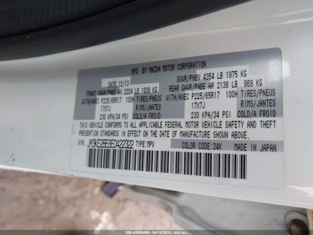 JM3KE2BE8E0422322 Mazda CX-5 SPORT