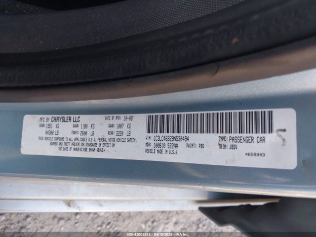 2009 CHRYSLER SEBRING 1C3LC46B29N530494 Photo 8
