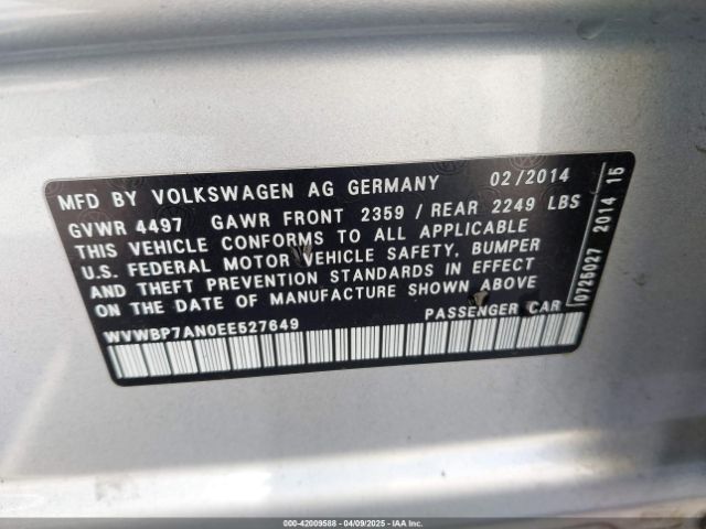 WVWBP7AN0EE527649 Volkswagen Cc 2.0t R-line