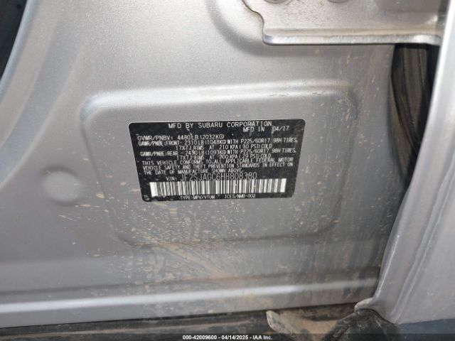 2017 SUBARU FORESTER JF2SJAGC6HH808380 Photo 8