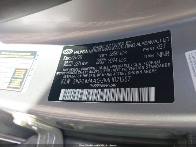 Hyundai ELANTRA SEL 2021 5NPLM4AG2MH021557 Image 9
