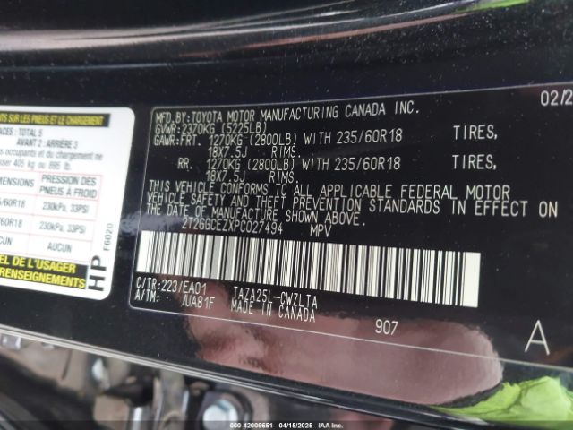 2T2GGCEZXPC027494 Lexus Nx 350 Premium
