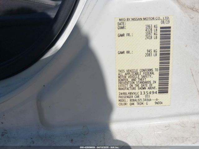 2020 NISSAN ALTIMA 1N4BL4BVXLC135494 Photo 8