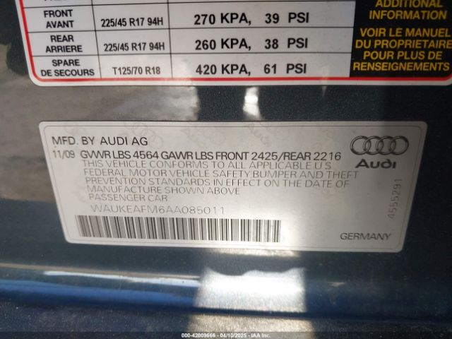 2010 AUDI A3 WAUKEAFM6AA085011 Photo 8