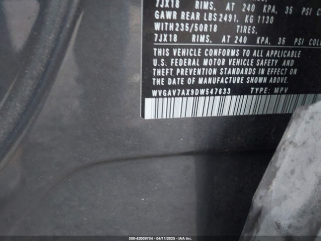 2013 VOLKSWAGEN TIGUAN WVGAV7AX9DW547633 Photo 8