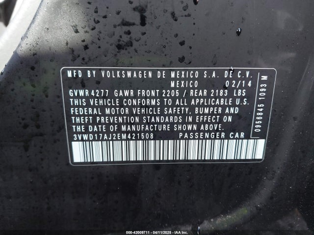 Volkswagen 2014 2014 3VWD17AJ2EM421508 Image 9