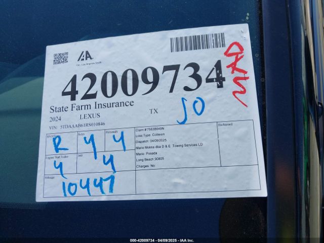 5TDAAAB61RS010846 Lexus Tx 350 Premium