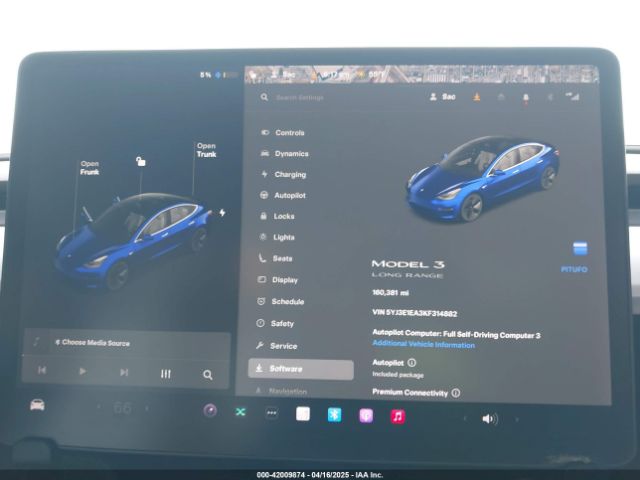 5YJ3E1EA3KF314882 Tesla Model 3 Long Range/mid Range/standard Range/standard Range Plus