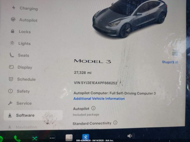 5YJ3E1EAXPF666252 Tesla Model 3 Rear-wheel Drive