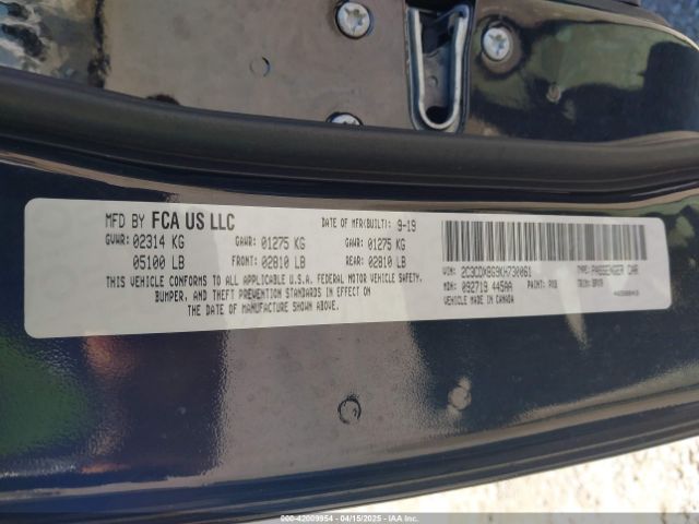2C3CDXBG9KH730061 Dodge Charger Sxt Rwd
