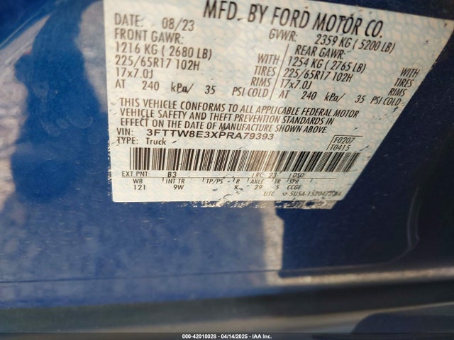3FTTW8E3XPRA79393 Ford Maverick Xl
