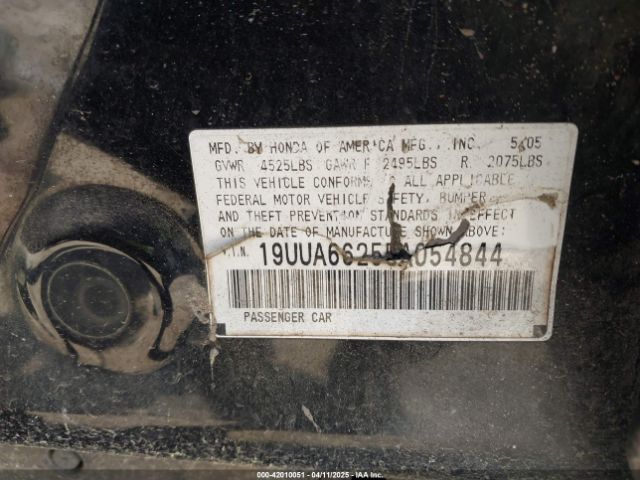 2005 ACURA TL 19UUA66255A054844 Photo 8