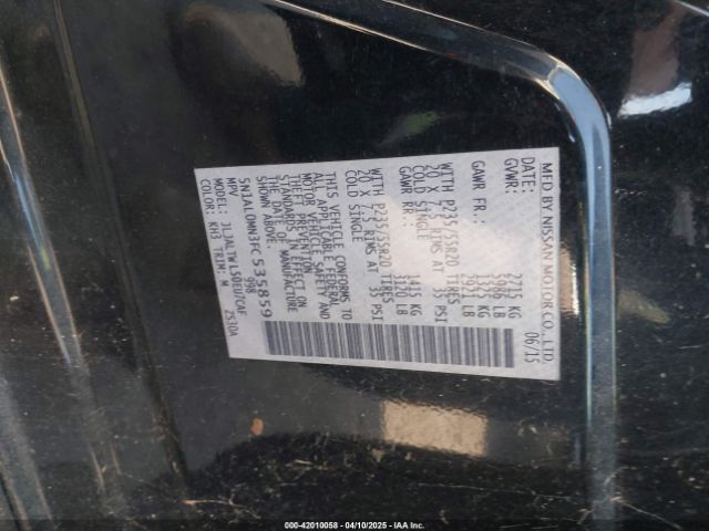 5N1AL0MN3FC535859 Infiniti QX60