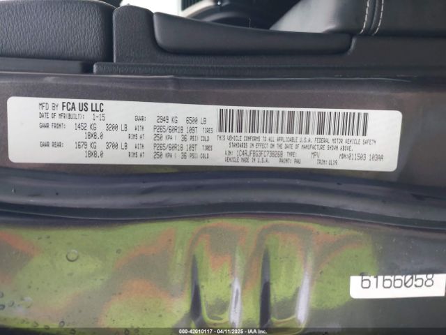 1C4RJFBG3FC738268 Jeep Grand Cherokee Limited