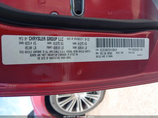 Продаж на аукціоні авто 2014 Chrysler 300 300s, vin: 2C3CCABG7EH136010, номер лоту: 42010133
