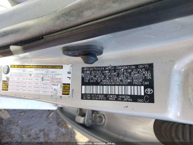 JTDKN3DU6F0476707 Toyota Prius Three