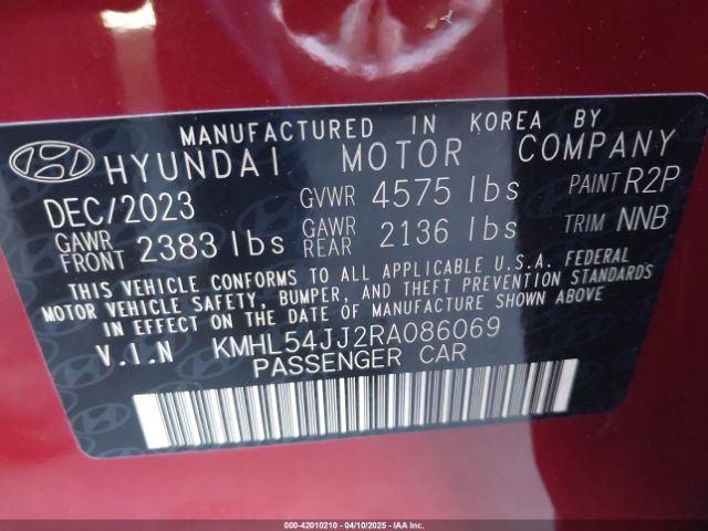 KMHL54JJ2RA086069 Hyundai Sonata Hybrid Limited