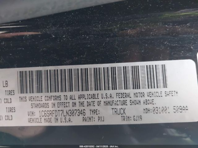 2020 RAM 1500 1C6SRFDT7LN307346 Photo 8