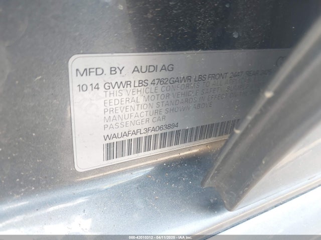 2015 AUDI A4 WAUAFAFL3FA063894 Photo 8