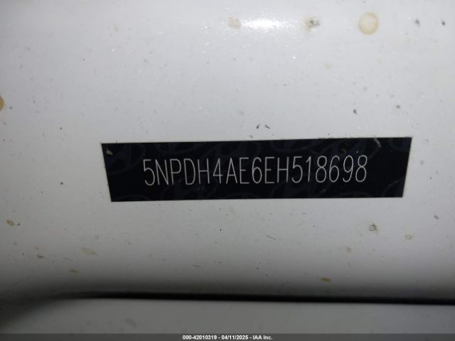 5NPDH4AE6EH518698 Hyundai ELANTRA SE