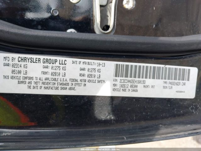 2C3CCAAG5EH160193 Chrysler 300