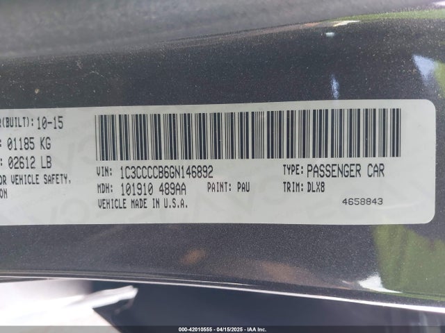 1C3CCCCB6GN146892 Chrysler 200 C