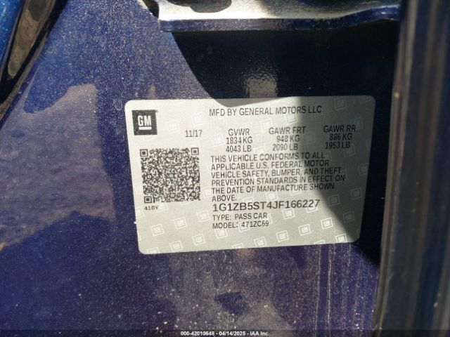 1G1ZB5ST4JF166227 Chevrolet Malibu 1ls