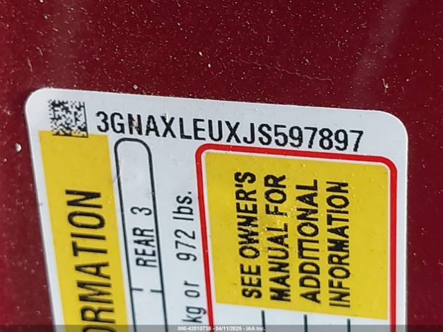 3GNAXLEUXJS597897 Chevrolet EQUINOX LT