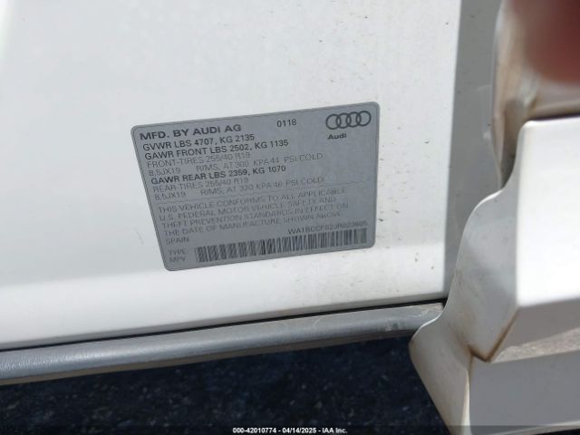 WA1BCCFS2JR023605 Audi Q3 2.0t Premium/2.0t Sport Premium