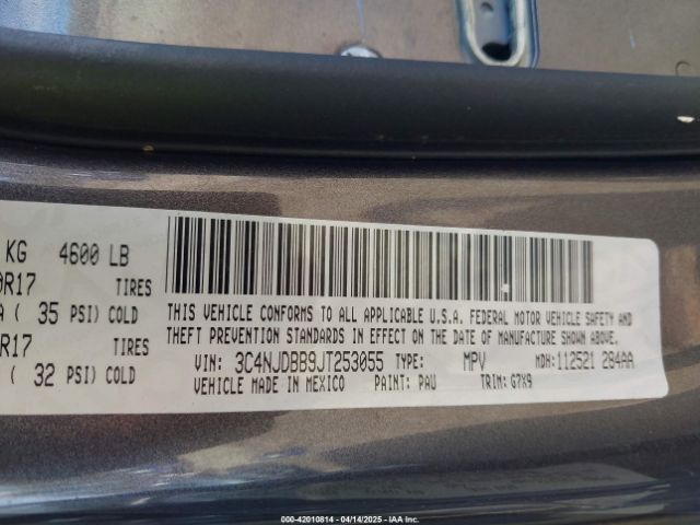 3C4NJDBB9JT253055 Jeep Compass Latitude 4x4