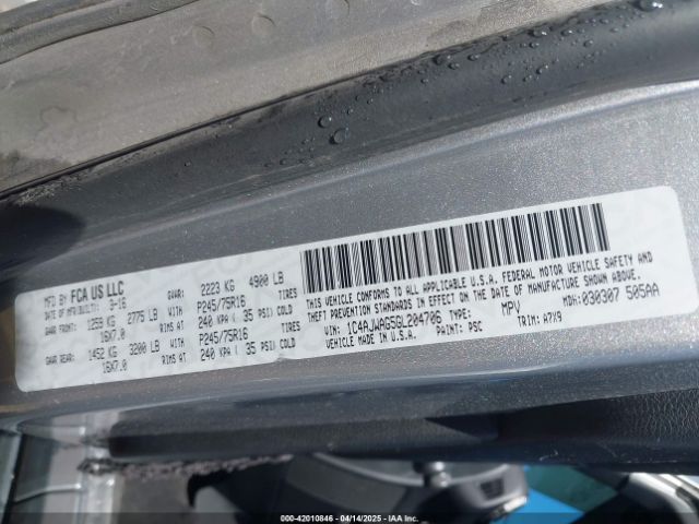 1C4AJWAG5GL204706 Jeep Wrangler Sport