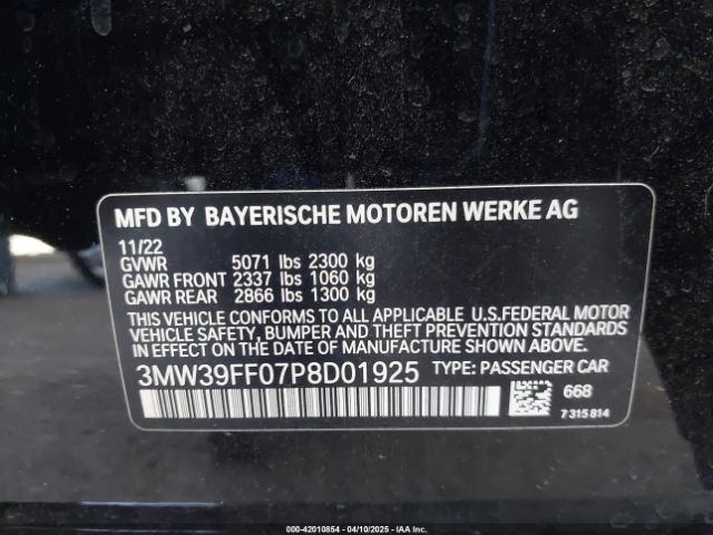 3MW39FF07P8D01925 BMW 3 Series 330e