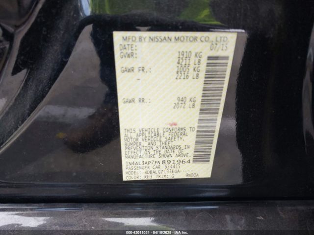 1N4AL3AP7FN891964 Nissan Altima