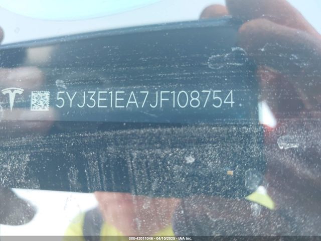 5YJ3E1EA7JF108754 Tesla MODEL 3
