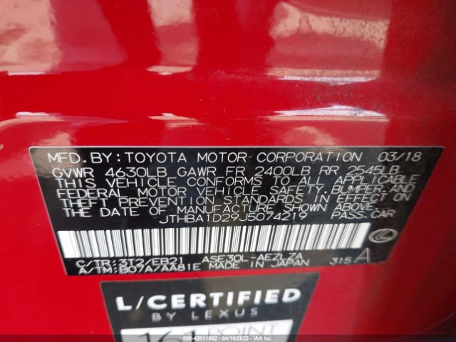 JTHBA1D29J5074219 Lexus IS 300