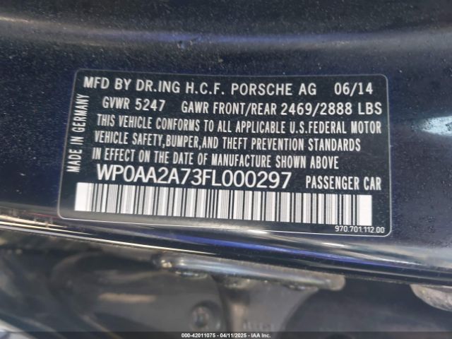 WP0AA2A73FL000297 Porsche PANAMERA 4