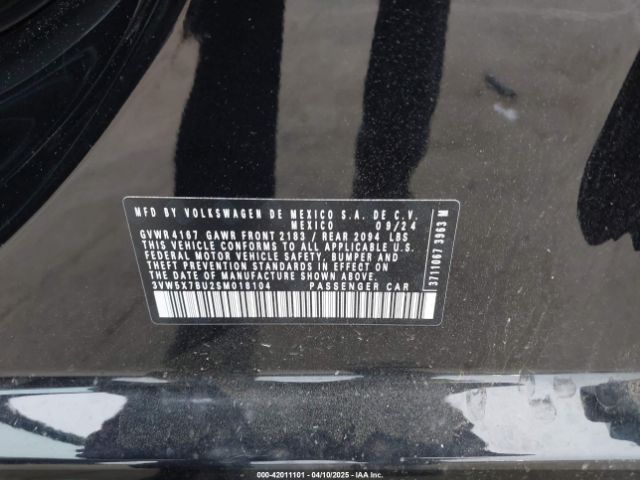 3VW5X7BU2SM018104 Volkswagen Jetta 1.5t S