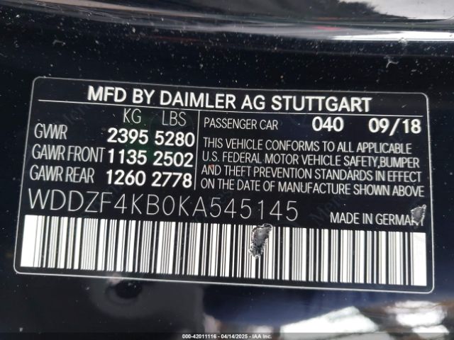 2019 MERCEDES-BENZ E 300 WDDZF4KB0KA545145 Photo 8