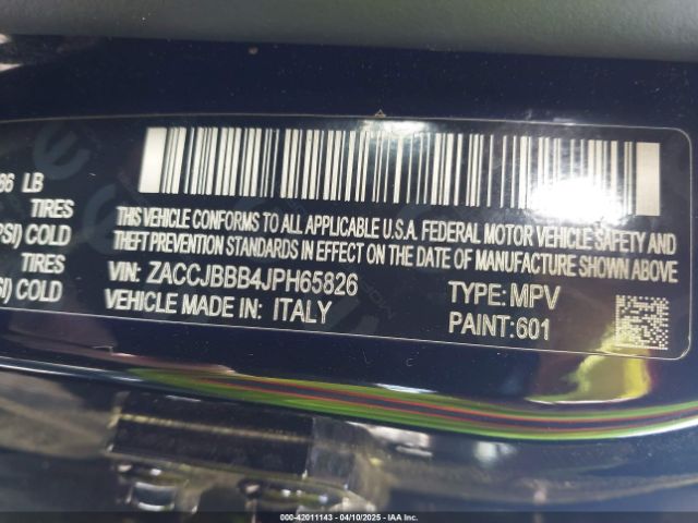 ZACCJBBB4JPH65826 Jeep Renegade Latitude 4x4
